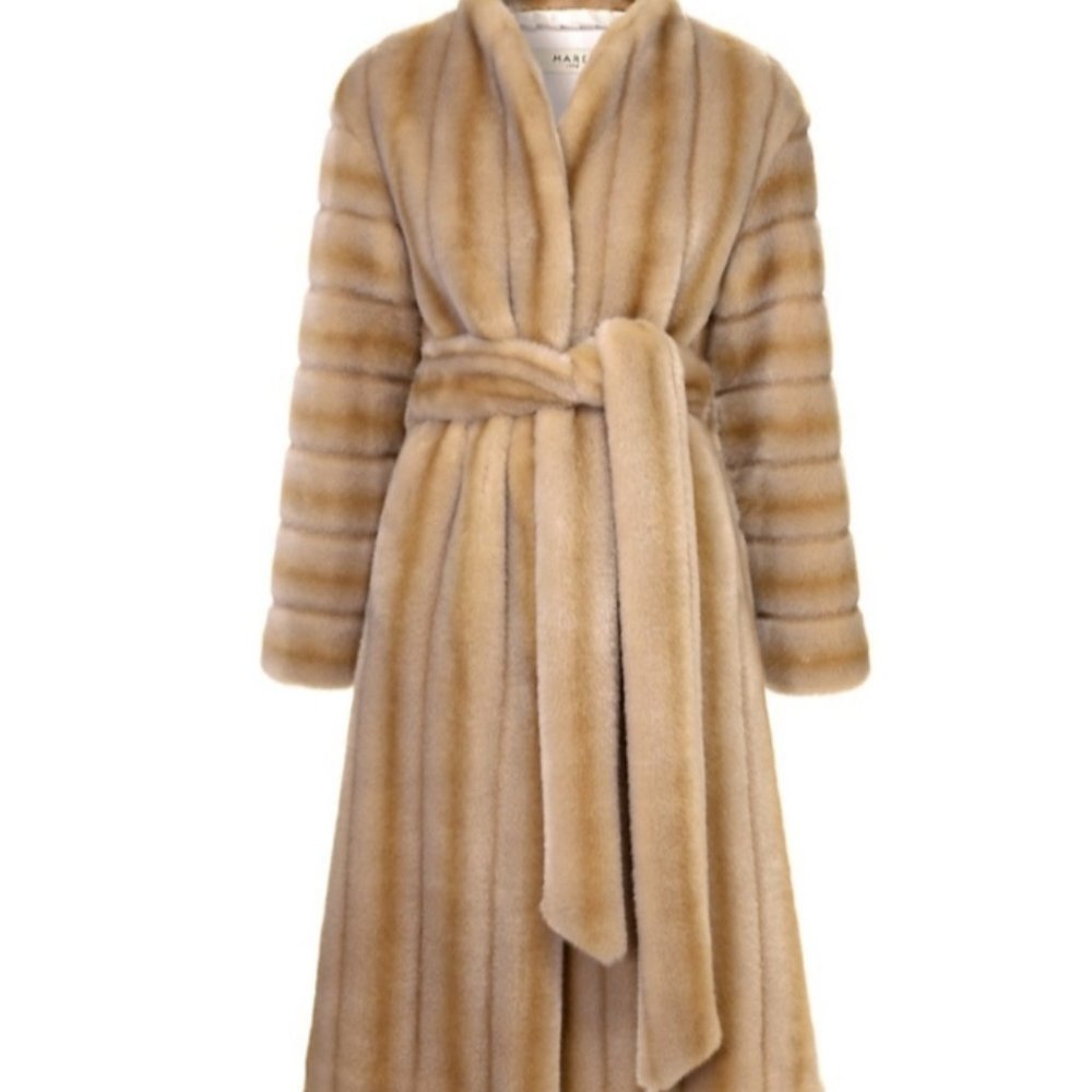 Marei998 Eklonis Belted Faux Fur Coat